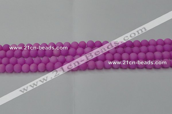 CCN2523 15.5 inches 6mm round matte candy jade beads wholesale
