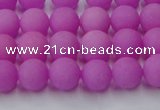 CCN2524 15.5 inches 8mm round matte candy jade beads wholesale