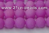 CCN2525 15.5 inches 10mm round matte candy jade beads wholesale