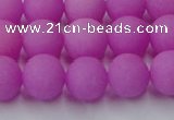 CCN2526 15.5 inches 12mm round matte candy jade beads wholesale