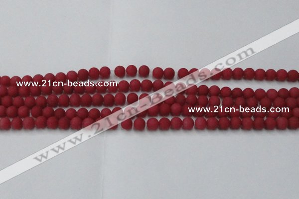 CCN2529 15.5 inches 4mm round matte candy jade beads wholesale