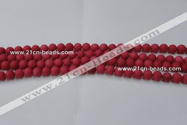 CCN2531 15.5 inches 8mm round matte candy jade beads wholesale