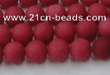 CCN2532 15.5 inches 10mm round matte candy jade beads wholesale