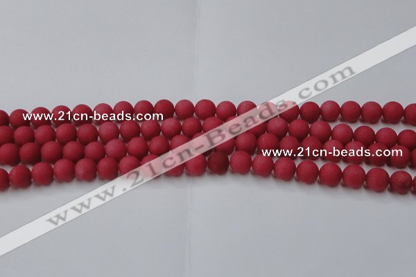 CCN2532 15.5 inches 10mm round matte candy jade beads wholesale