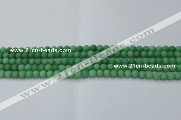 CCN2536 15.5 inches 4mm round matte candy jade beads wholesale