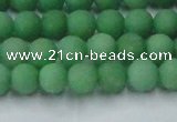 CCN2537 15.5 inches 6mm round matte candy jade beads wholesale