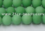 CCN2539 15.5 inches 10mm round matte candy jade beads wholesale