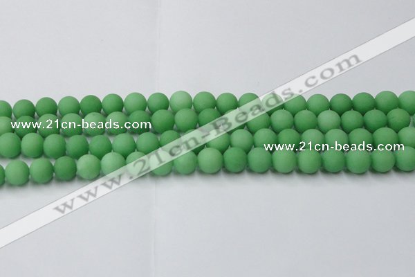 CCN2539 15.5 inches 10mm round matte candy jade beads wholesale