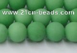 CCN2540 15.5 inches 12mm round matte candy jade beads wholesale