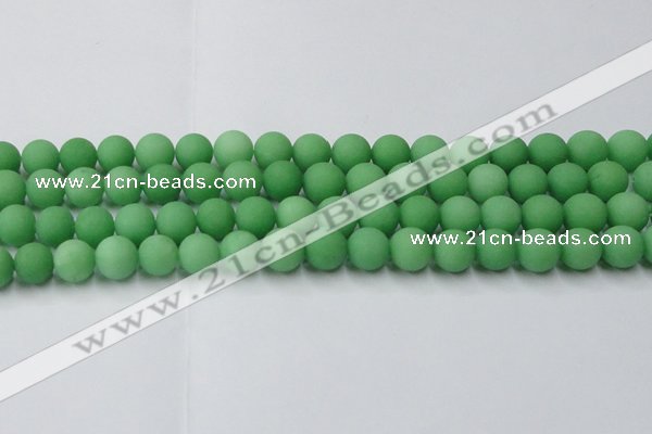 CCN2540 15.5 inches 12mm round matte candy jade beads wholesale