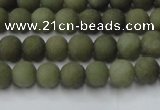 CCN2543 15.5 inches 4mm round matte candy jade beads wholesale