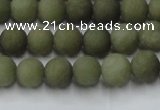 CCN2544 15.5 inches 6mm round matte candy jade beads wholesale