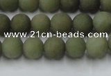 CCN2545 15.5 inches 8mm round matte candy jade beads wholesale