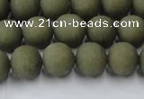 CCN2546 15.5 inches 10mm round matte candy jade beads wholesale