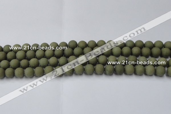 CCN2546 15.5 inches 10mm round matte candy jade beads wholesale