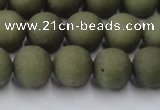 CCN2547 15.5 inches 12mm round matte candy jade beads wholesale