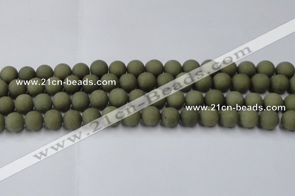 CCN2547 15.5 inches 12mm round matte candy jade beads wholesale