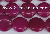 CCN2601 15.5 inches 18mm flat round candy jade beads wholesale