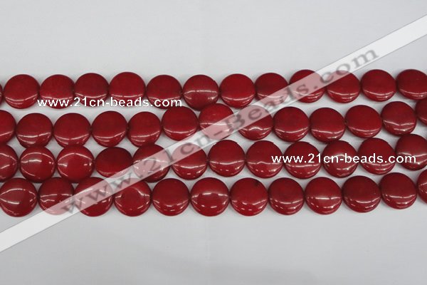 CCN2602 15.5 inches 18mm flat round candy jade beads wholesale