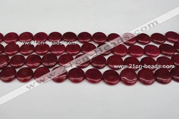 CCN2603 15.5 inches 18mm flat round candy jade beads wholesale