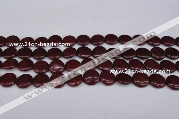 CCN2604 15.5 inches 18mm flat round candy jade beads wholesale