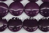 CCN2605 15.5 inches 18mm flat round candy jade beads wholesale