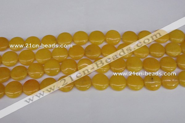 CCN2607 15.5 inches 18mm flat round candy jade beads wholesale