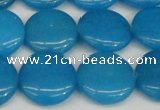 CCN2608 15.5 inches 18mm flat round candy jade beads wholesale