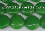 CCN2609 15.5 inches 18mm flat round candy jade beads wholesale