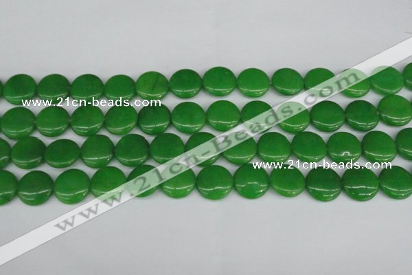 CCN2609 15.5 inches 18mm flat round candy jade beads wholesale