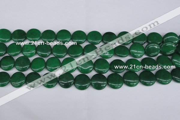 CCN2610 15.5 inches 18mm flat round candy jade beads wholesale