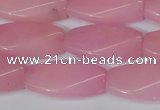 CCN2615 15.5 inches 15*30mm twisted rectangle candy jade beads