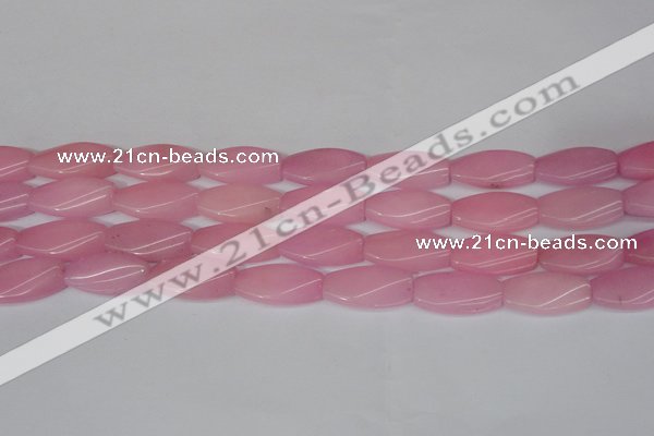 CCN2615 15.5 inches 15*30mm twisted rectangle candy jade beads