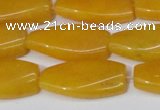 CCN2619 15.5 inches 15*30mm twisted rectangle candy jade beads