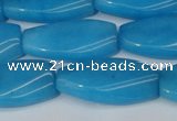 CCN2622 15.5 inches 15*30mm twisted rectangle candy jade beads