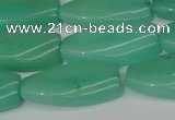 CCN2623 15.5 inches 15*30mm twisted rectangle candy jade beads