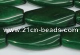 CCN2625 15.5 inches 15*30mm twisted rectangle candy jade beads