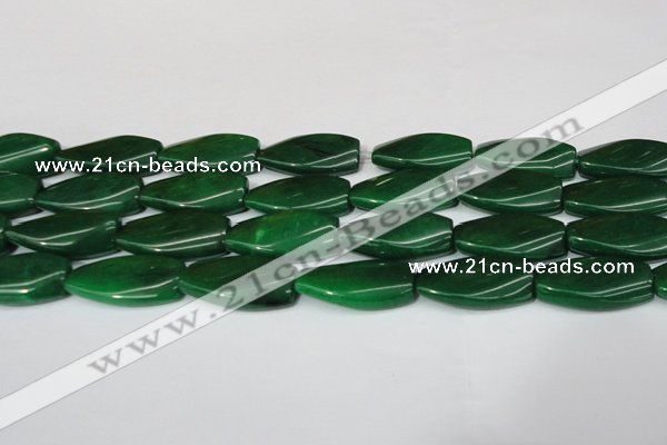 CCN2625 15.5 inches 15*30mm twisted rectangle candy jade beads