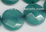 CCN263 15.5 inches 25mm faceted coin candy jade beads wholesale