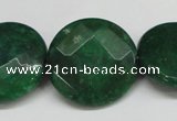 CCN264 15.5 inches 25mm faceted coin candy jade beads wholesale