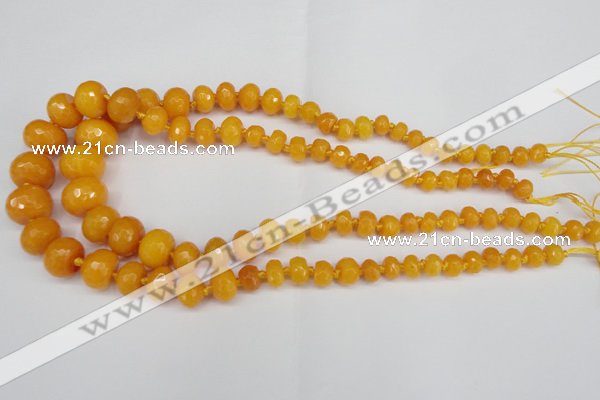 CCN2645 15.5 inches 5*8mm - 12*16mm faceted rondelle candy jade beads