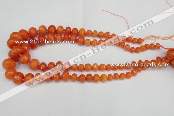 CCN2646 15.5 inches 5*8mm - 12*16mm faceted rondelle candy jade beads