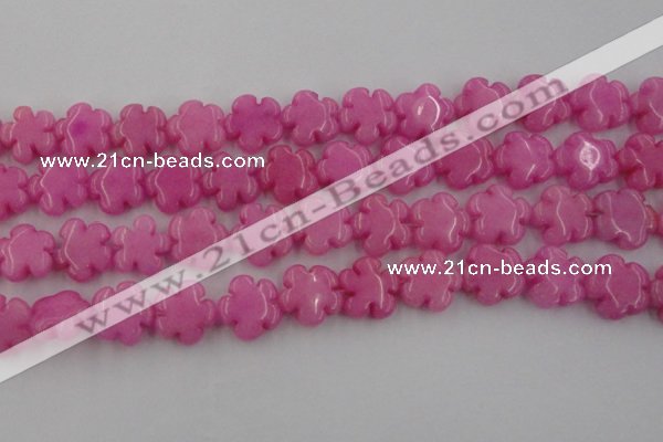 CCN2660 15.5 inches 16mm carved flower candy jade beads wholesale