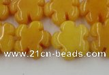 CCN2663 15.5 inches 16mm carved flower candy jade beads wholesale