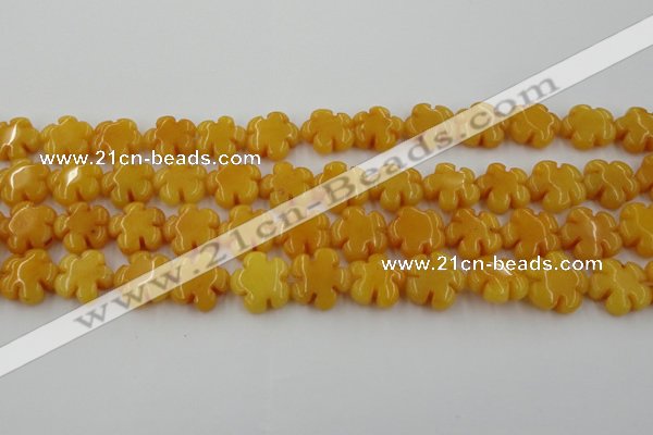 CCN2663 15.5 inches 16mm carved flower candy jade beads wholesale