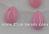 CCN2675 Top-drilled 13*18mm flat teardrop candy jade beads