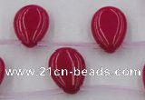 CCN2676 Top-drilled 13*18mm flat teardrop candy jade beads