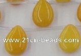 CCN2678 Top-drilled 13*18mm flat teardrop candy jade beads