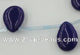 CCN2681 Top-drilled 13*18mm flat teardrop candy jade beads