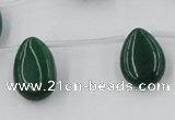 CCN2684 Top-drilled 13*18mm flat teardrop candy jade beads